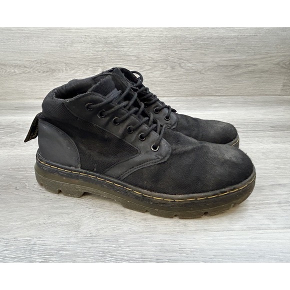 Dr.‎ Martens Bonny Men's Boots 10 Black Nylon Combat Ankle AirWair Lightweight